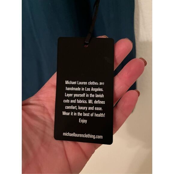 NWT Michael Lauren Gillis Bell Sleeve Dress in Tidepool - Picture 3 of 7